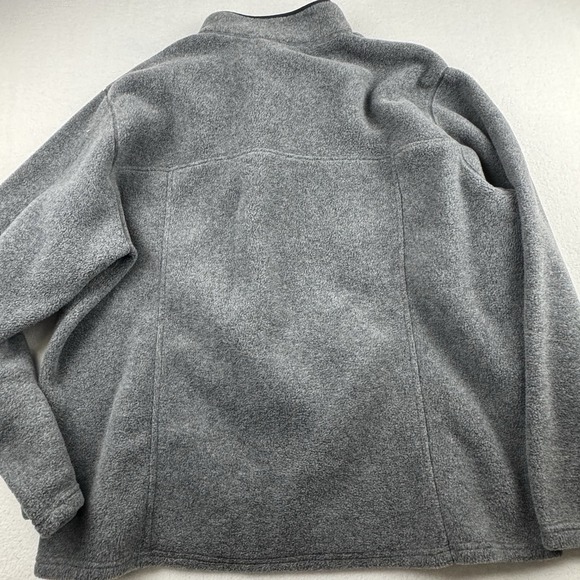 Vintage L.L. Bean Jacket Mens XXL Tall Gray Fleece Full Zip Coat Snap - Picture 8 of 9